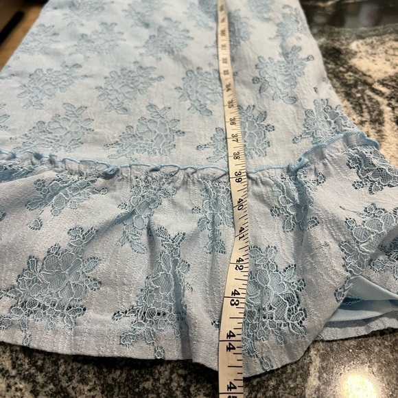 MIAMI for Francesca pale blue column lace over midi dress with ruffle hem - Picture 13 of 14